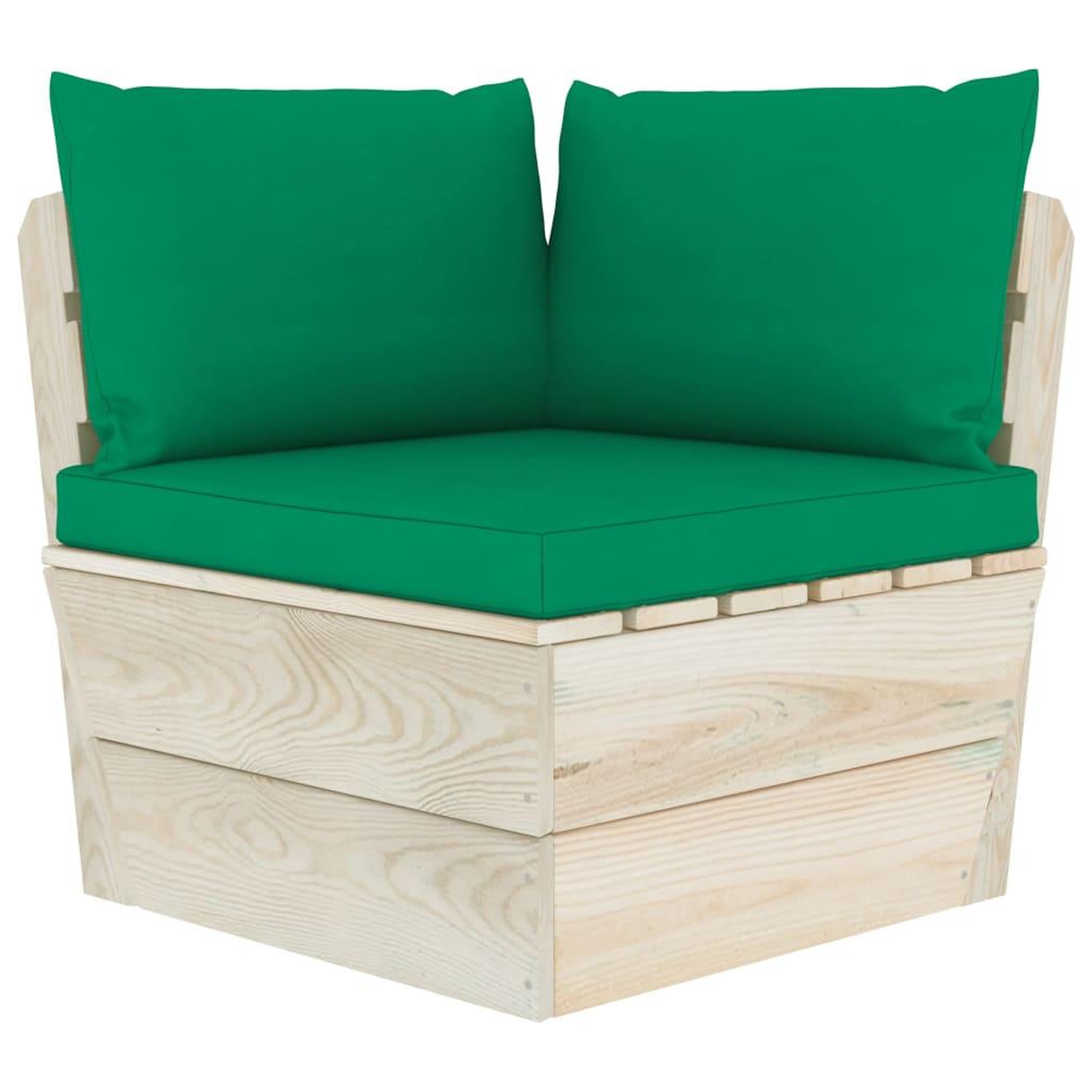 Voir la diapositive 4 : VIDAXL Salon de jardin palette 6 pcs avec coussins bois d'epicea