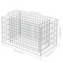 Voir la diapositive 6 : VIDAXL Lit sureleve a gabion Acier galvanise 90x50x50 cm