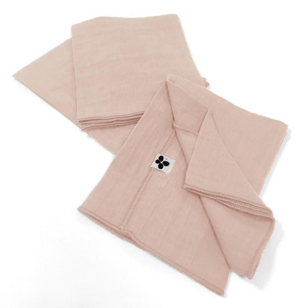 L EFFET PAPILLON Lot de 3 serviettes de table  Gaïa  40 x 40 cm  Gaze de Coton