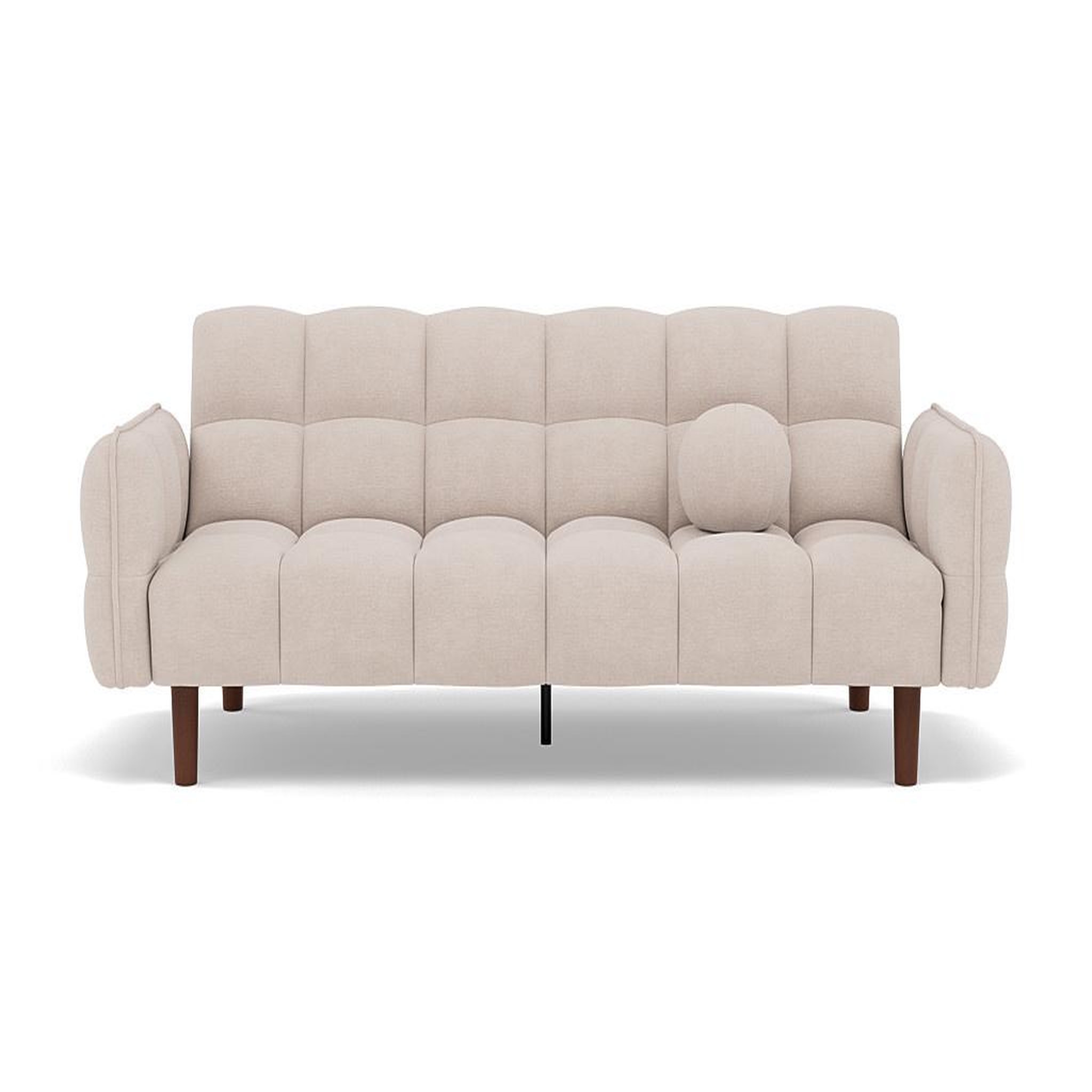 BEST MOBILIER Adam - canapé convertible clic-clac 2 places en tissu texturé. Coloris disponibles : Orange, Beige