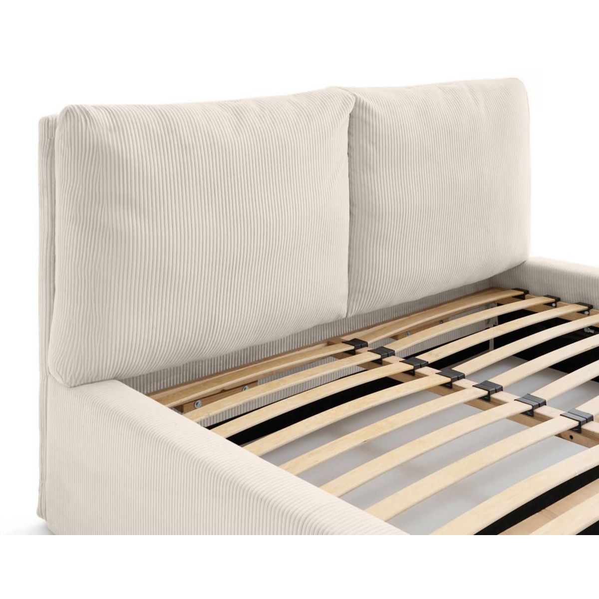 LISA DESIGN Pivoine - lit coffre - 140x190 - en velours côtelé - sommier inclus