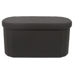 The Home Deco Factory Banc coffre de rangement pliable - Noir
