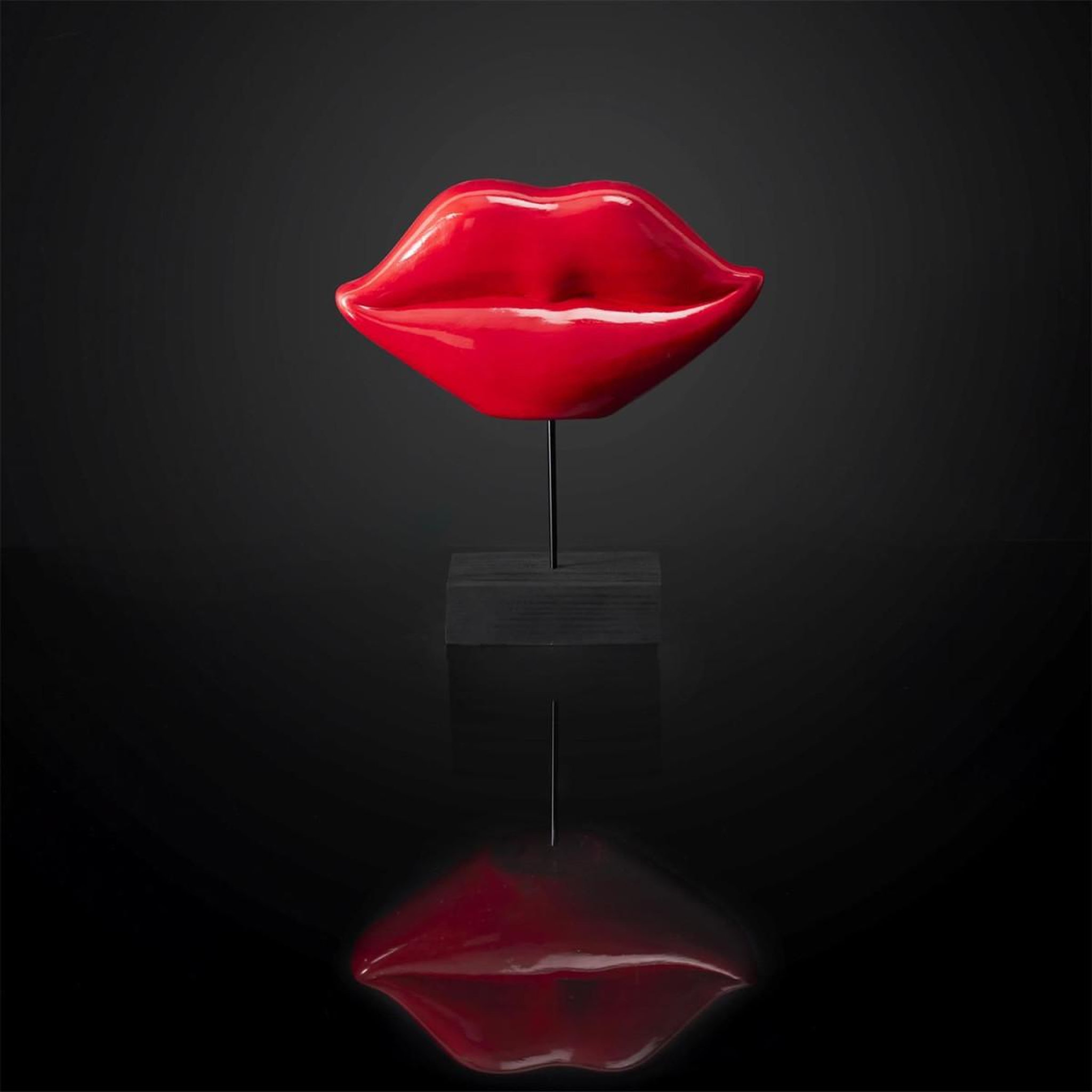 Voir la diapositive 4 : The Home Deco Factory Décoration à poser  bouche  19cm rouge & noir