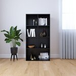 VIDAXL Bibliotheque/Buffet Noir 66x30x130 cm Bois d'ingenierie