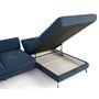 Voir la diapositive 3 : LISA DESIGN Ninon - canapé d'angle droit 4 places convertible avec coffre en tissu texturé
