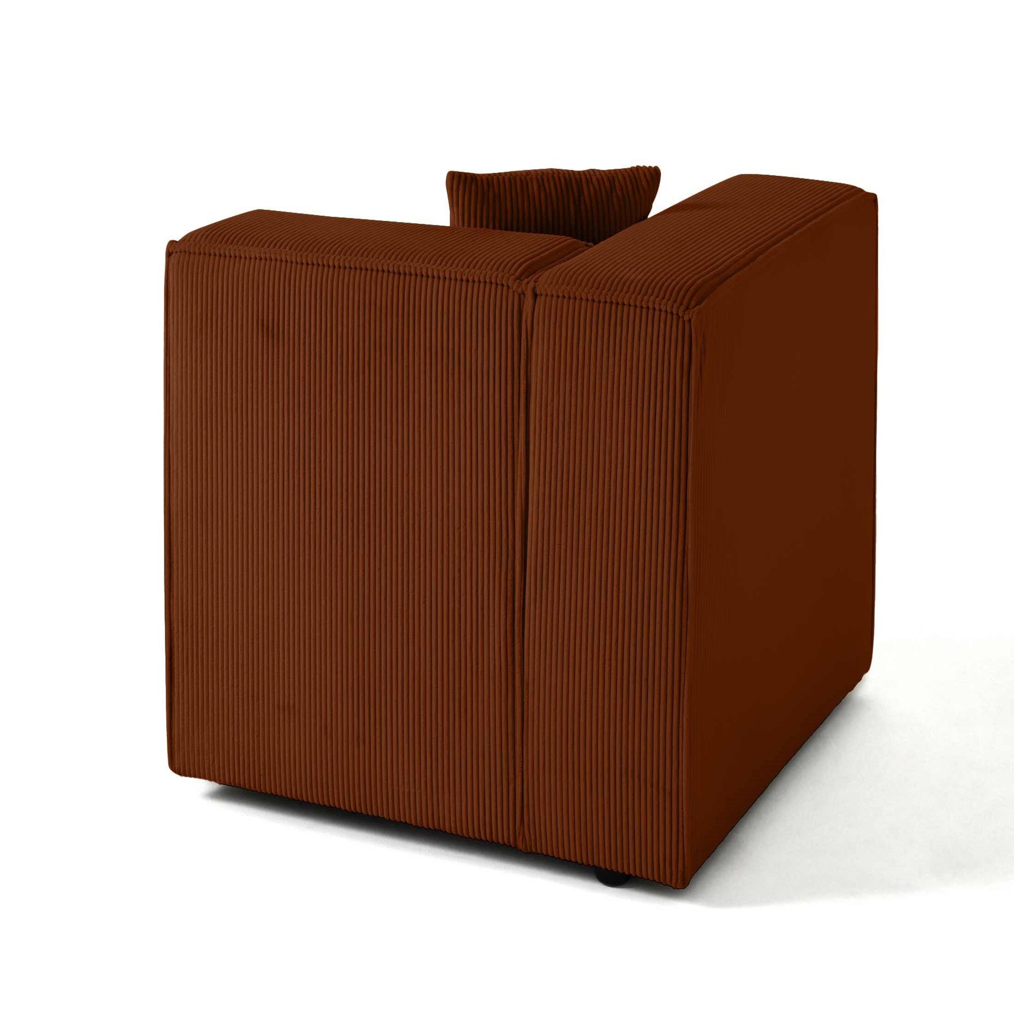 Voir la diapositive 6 : LISA DESIGN Arty - module d'assise gauche - en velours côtelé