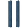 Voir la diapositive 4 : VIDAXL Tete de lit avec oreilles Bleu fonce 103x16x118/128 cm Velours