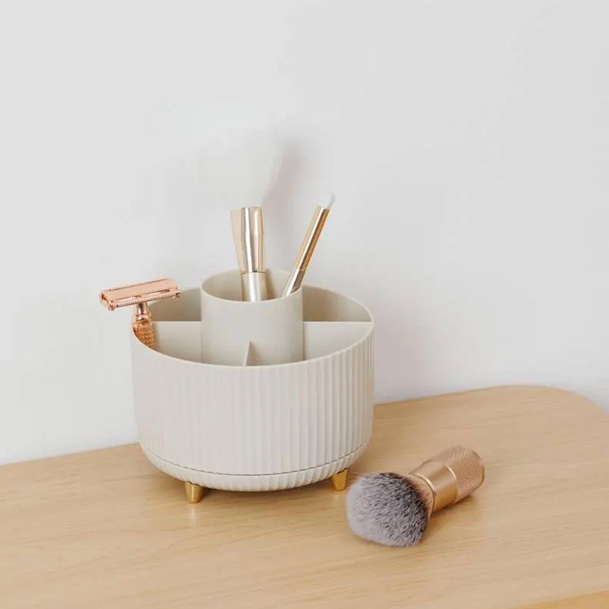 Voir la diapositive 2 : FIVE Organiseur pivotant 5 compartiments  alba  14cm beige