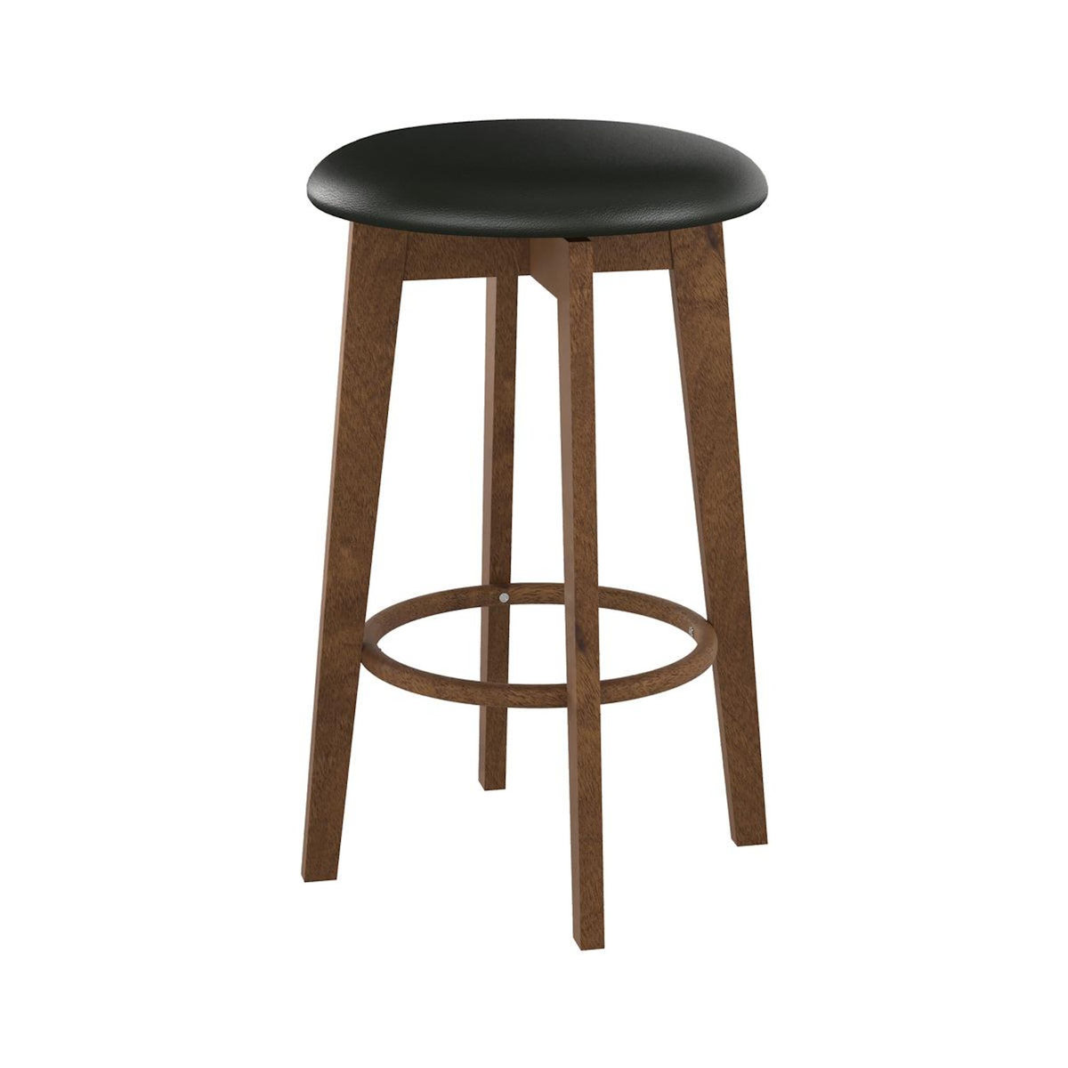 Rendez vous déco Lot de 2 tabourets pour îlot central 66 cm en cuir synthétique noir-Vahina