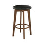 Voir la diapositive 3 : Rendez vous déco Lot de 2 tabourets pour îlot central 66 cm en cuir synthétique noir-Vahina