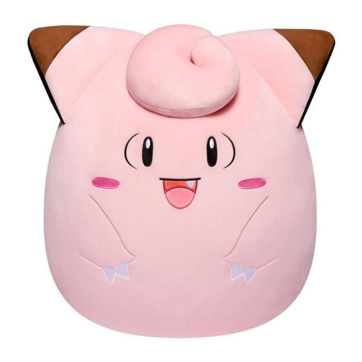 BANDAI Peluche - BANDAI - Pokémon - Squishmallows 50 cm - Mélofée (Clefairy) - Grande peluche ultra-douce - Licence officielle Poké