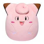 BANDAI Peluche - BANDAI - Pokémon - Squishmallows 50 cm - Mélofée (Clefairy) - Grande peluche ultra-douce - Licence officielle Poké