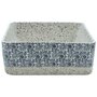 Voir la diapositive 5 : VIDAXL Vasque a poser gris/bleu rectangulaire 46x35,5x13 cm ceramique