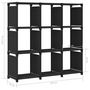 Voir la diapositive 6 : VIDAXL Etagere d'affichage 9 cubes Noir 103x30x107,5 cm Tissu