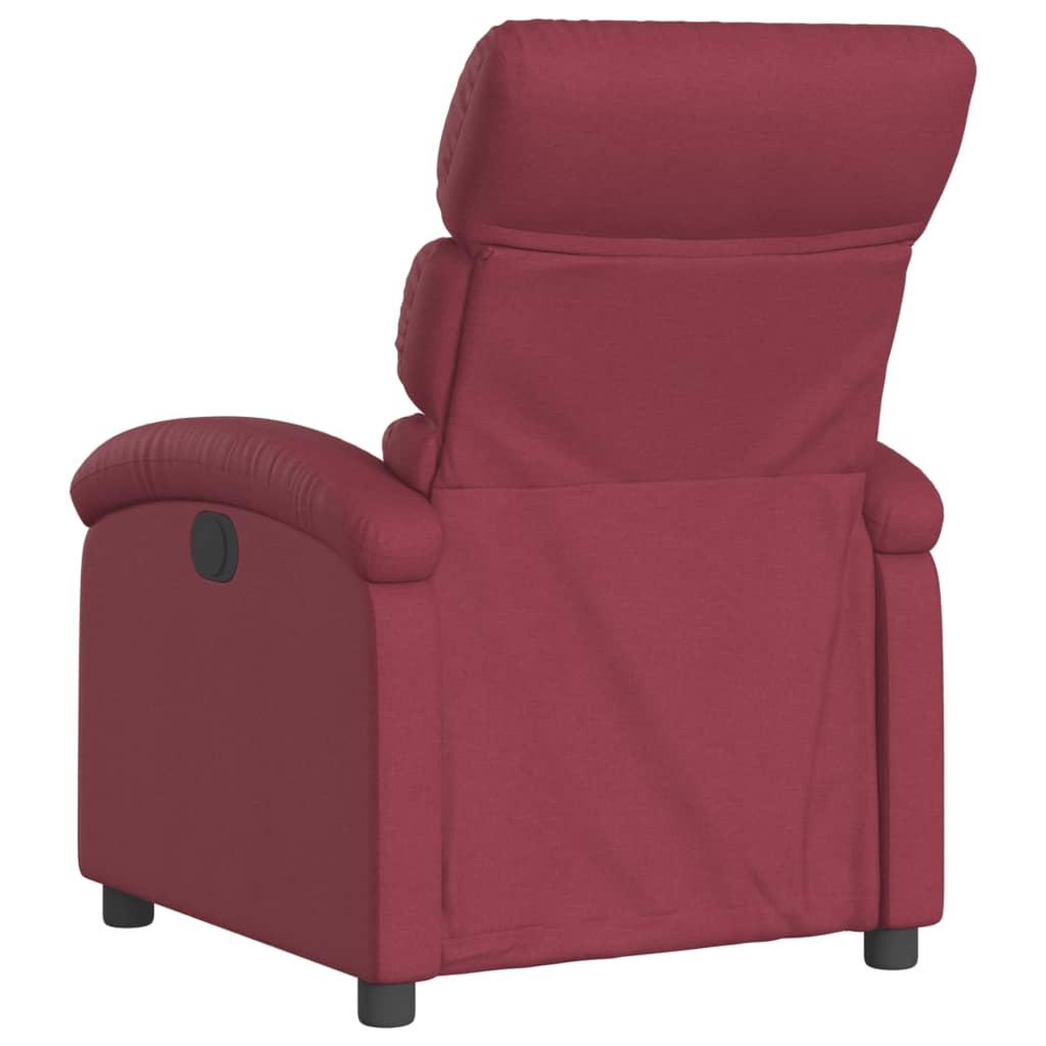 Voir la diapositive 5 : VIDAXL Fauteuil inclinable Rouge bordeaux Tissu
