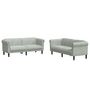 Voir la diapositive 2 : VIDAXL Ensemble de canapes 2 pcs gris clair velours