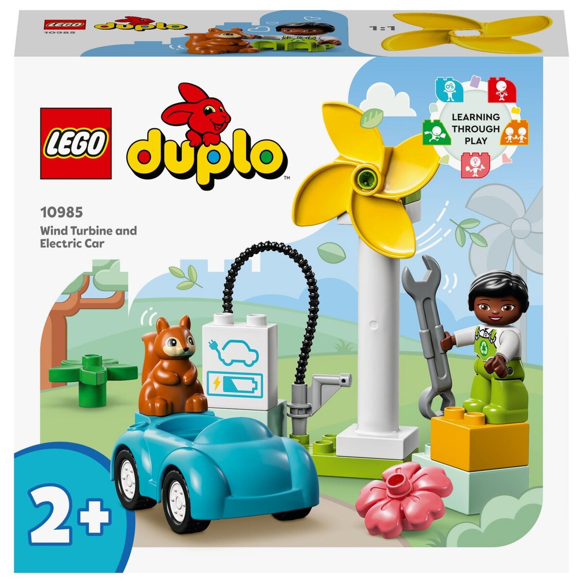 LEGO Duplo 10985 L'éolienne et la voiture électrique, Jouet Voiture pour  Enfants Dès 2 Ans, Garçons et Filles, Jouets Éducatifs avec Figurines pas  cher 