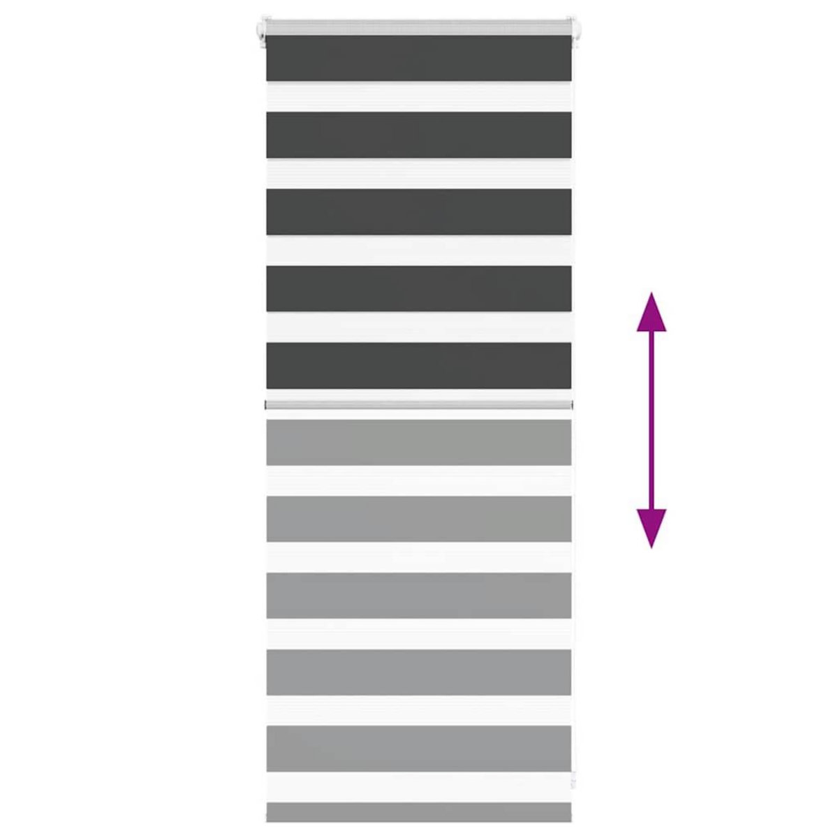 VIDAXL Store zebre noir 65x100 cm largeur du tissu 60,9 cm polyester