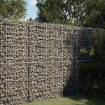 VIDAXL Panier gabion avec couvercle 100x100x200 cm fer galvanise