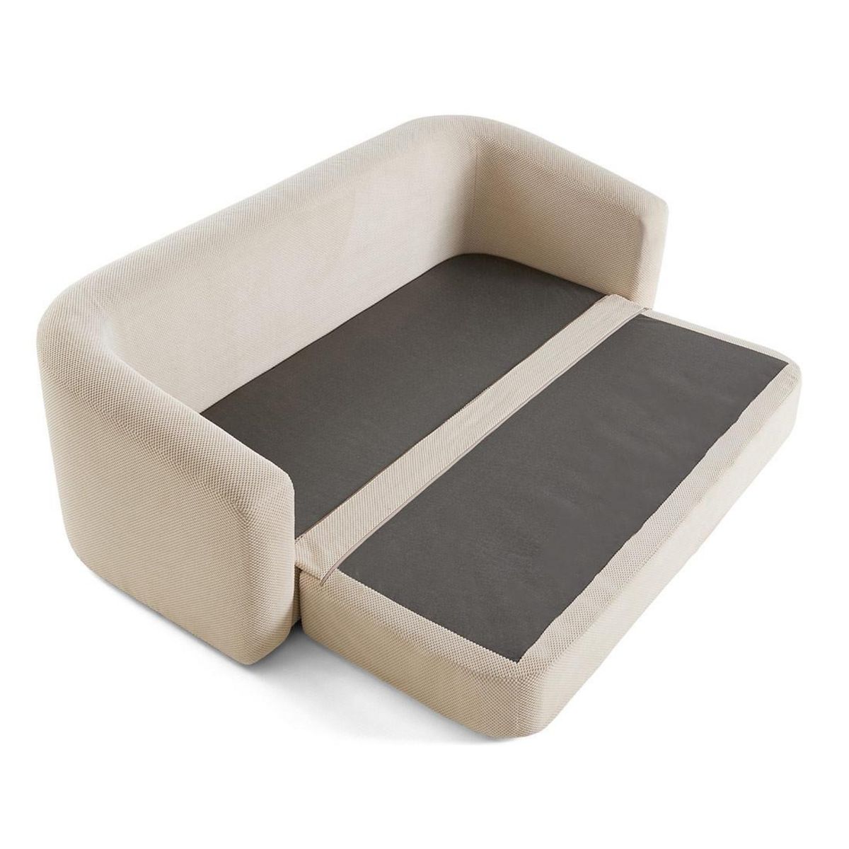 BEST MOBILIER Nuvia - canapé convertible déplimousse 3 places en velours texturé