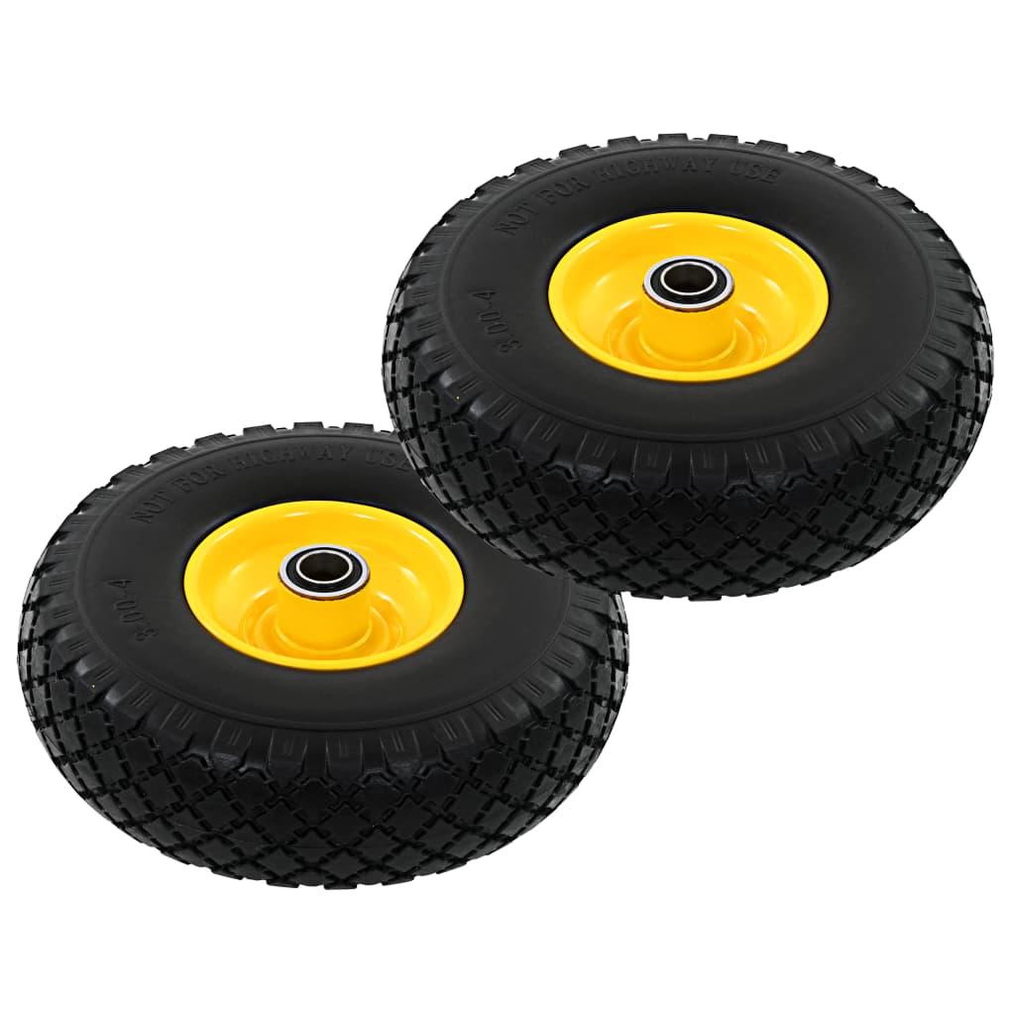 VIDAXL Roue de diable 2 pcs PU solide 3.00-4