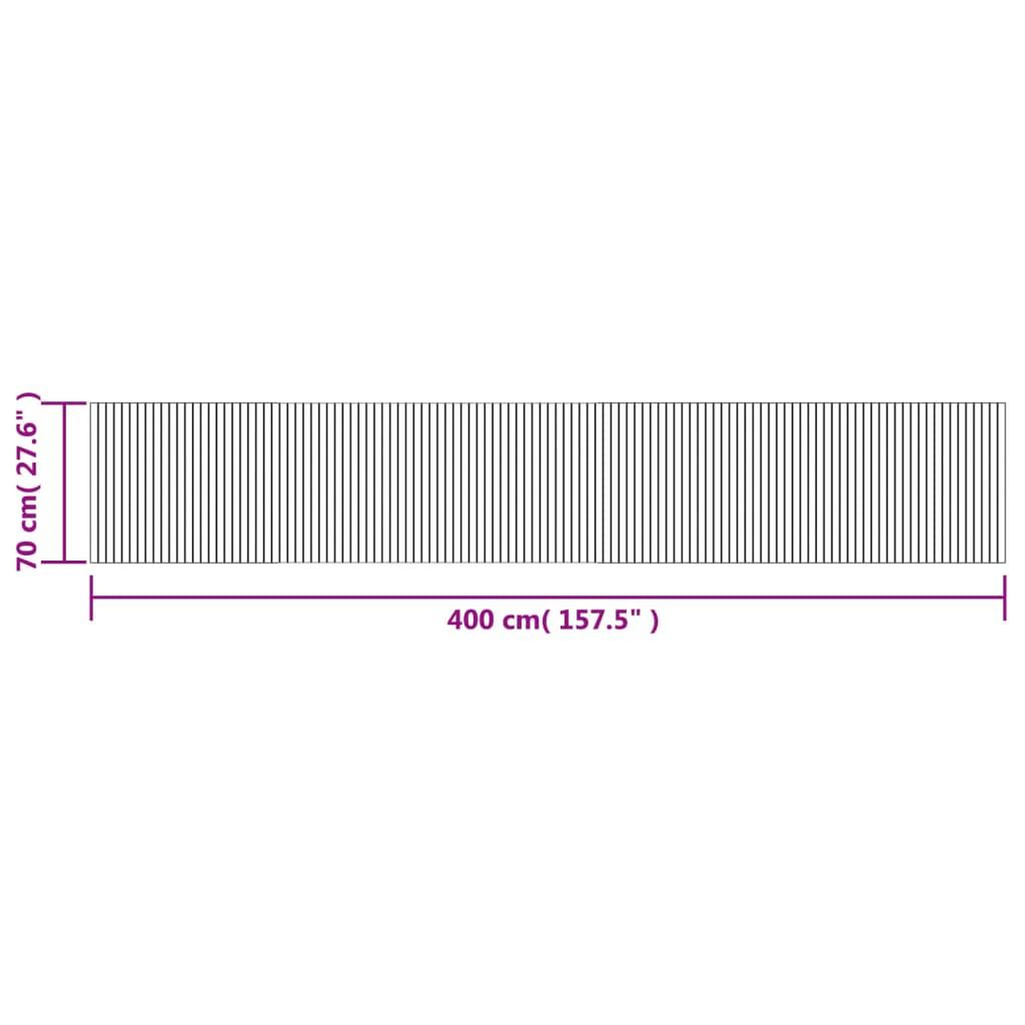 Voir la diapositive 6 : VIDAXL Tapis rectangulaire gris 70x400 cm bambou