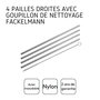 Voir la diapositive 4 : Fackelmann Lot de 4 pailles en inox avec goupillon 24 cm Fackelmann Bar Concept