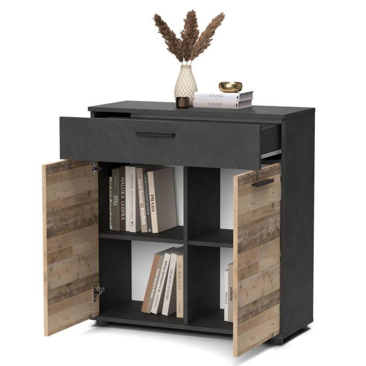 Paris Prix Buffet 2 Portes & 1 Tiroir  Bernard  85cm Naturel