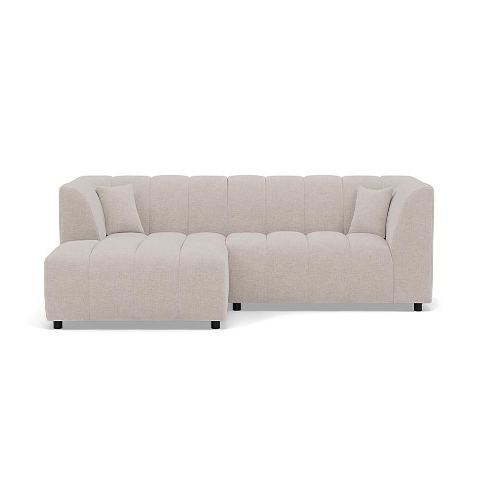Voir la diapositive 1 : LISA DESIGN Curtis - canapé d'angle gauche 4 places avec accoudoir en tissu texturé