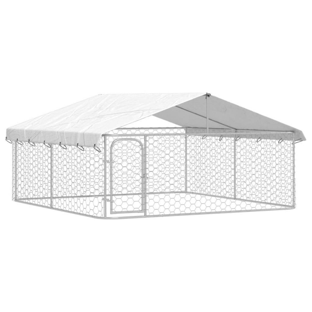 VIDAXL Chenil exterieur avec toit 300x300x150 cm