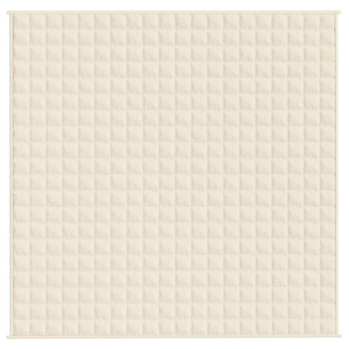 VIDAXL Couverture lestee Creme clair 200x200 cm 9 kg Tissu