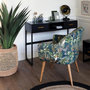 Voir la diapositive 6 : ATMOSPHERA Fauteuil de table effet velours Sango - Imprimé jungle