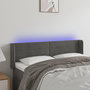 Voir la diapositive 1 : VIDAXL Tete de lit a LED Gris fonce 147x16x78/88 cm Velours