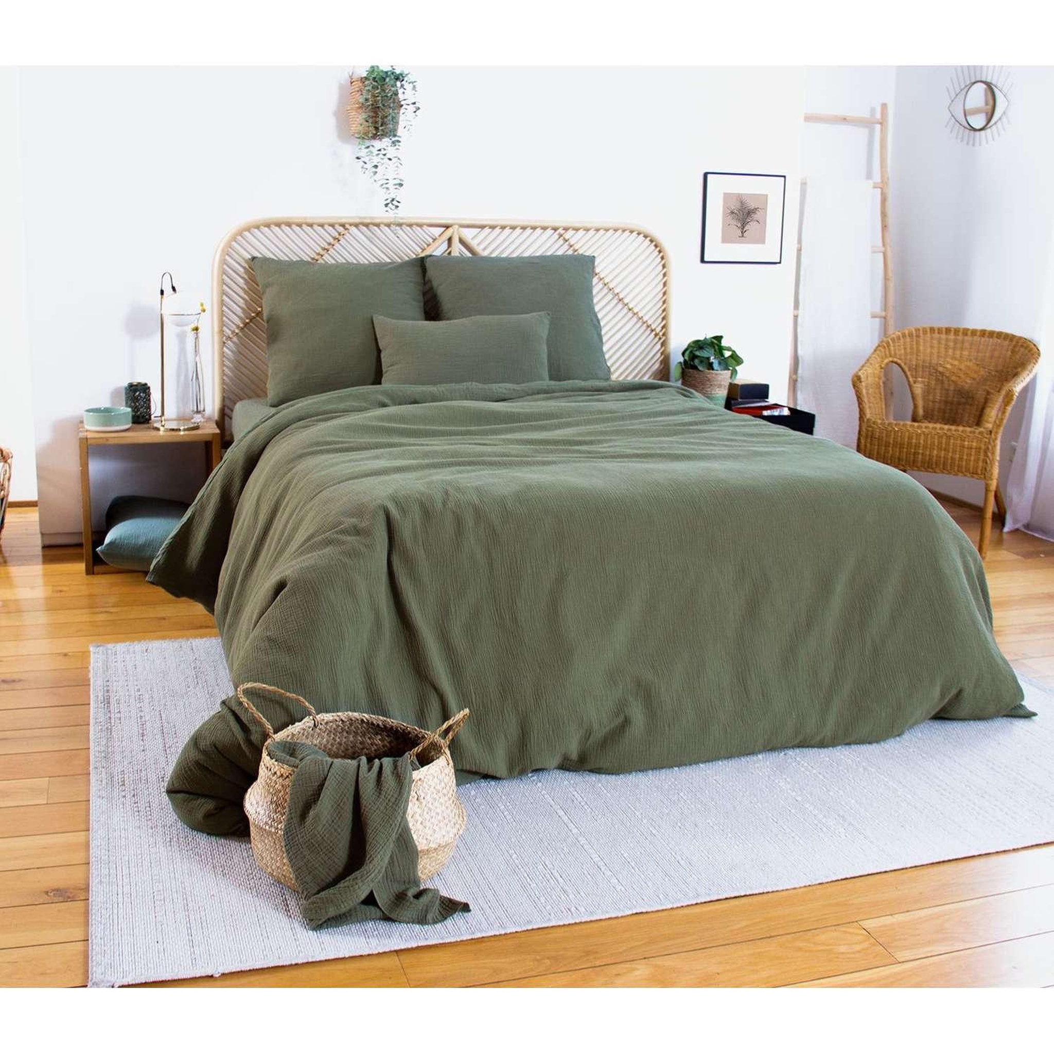 Voir la diapositive 5 : COTE DECO Parure de lit - double gaze de coton