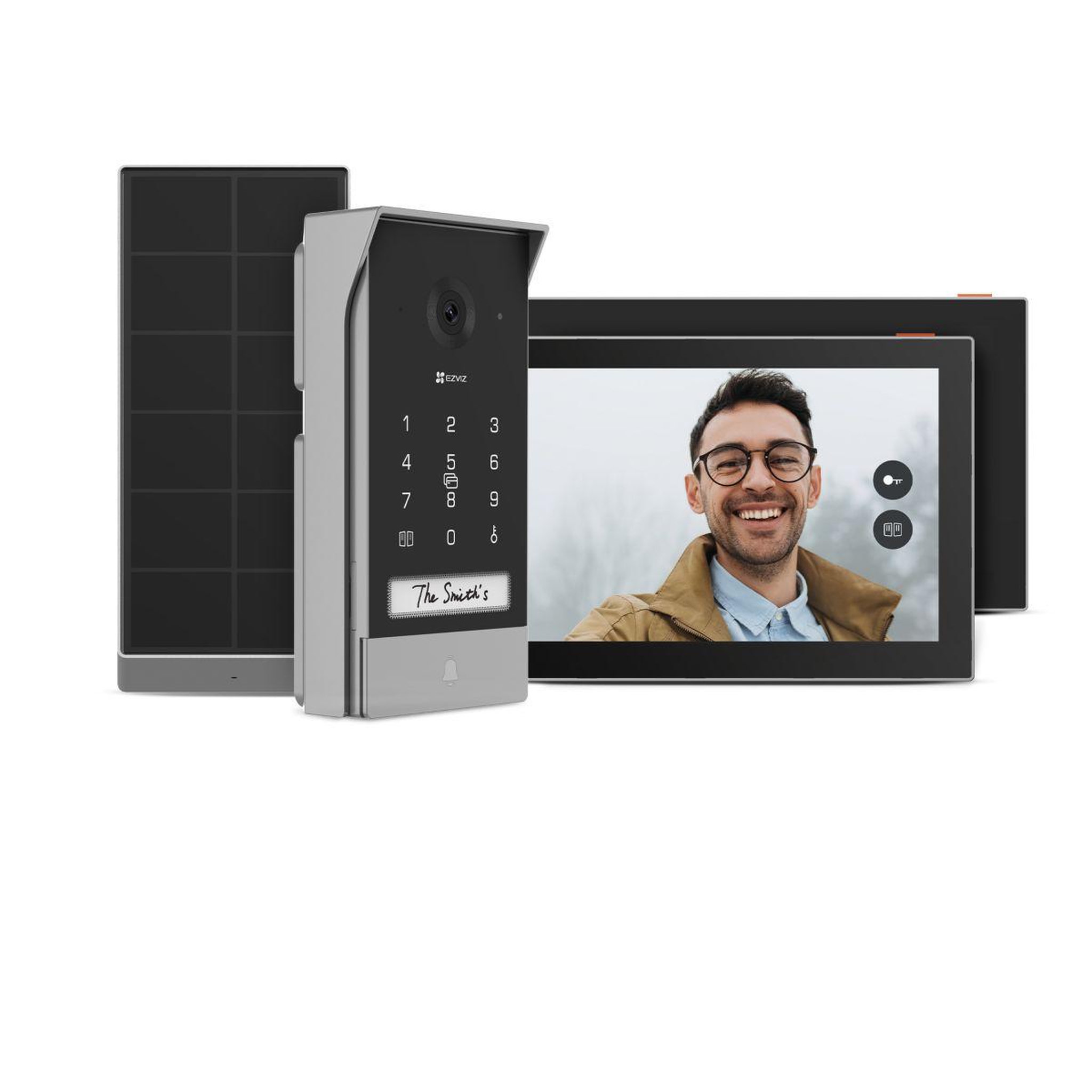 EZVIZ Sonnette connectée EP7-2K/Connecté ss fil+ panneau solaire
