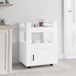 VIDAXL Chariot de cuisine Blanc 60x45x80 cm Bois d'ingenierie