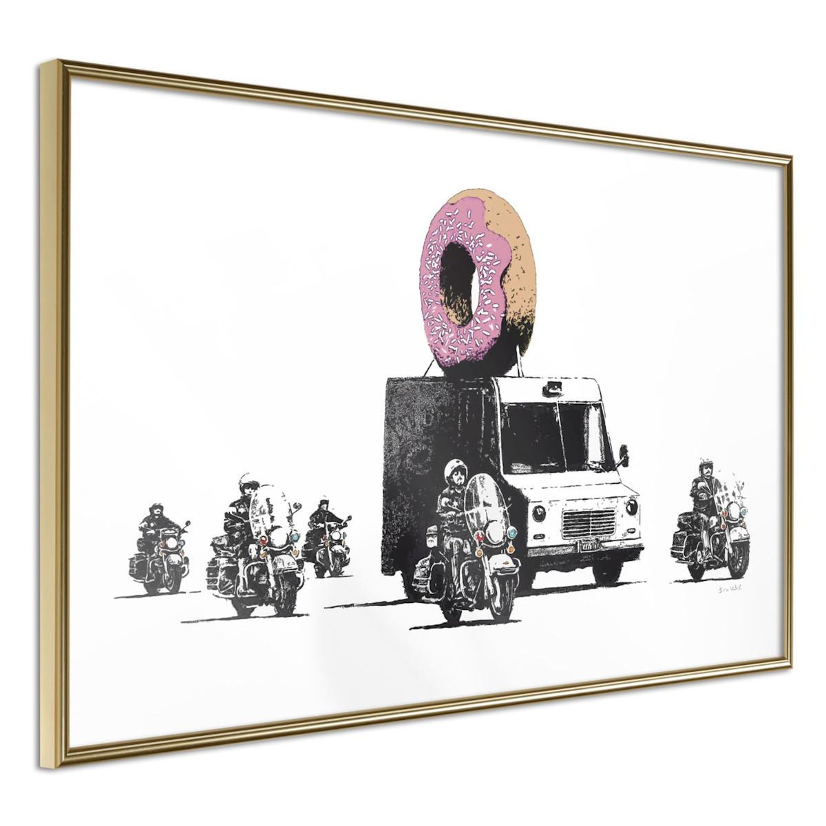 Paris Prix Affiche Murale Encadrée  Banksy Donuts Strawberry