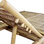 VIDAXL Chaise longue pour 2 personnes avec coussins Bambou