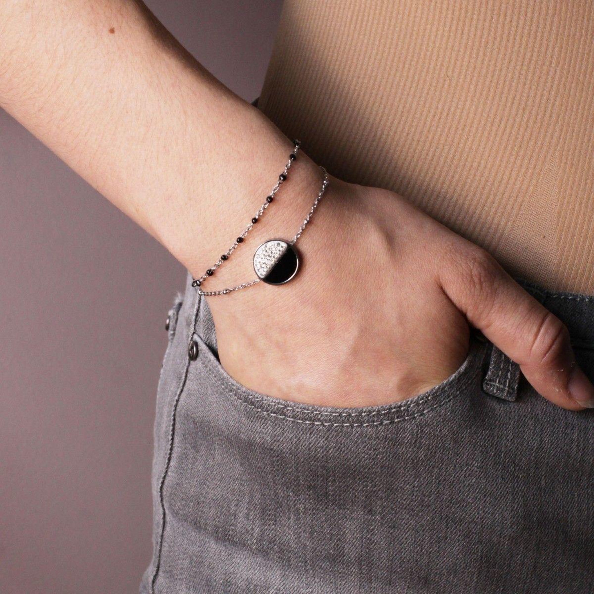 Voir la diapositive 3 : SC CRYSTAL Bracelet en acier inoxydable par SC Crystal