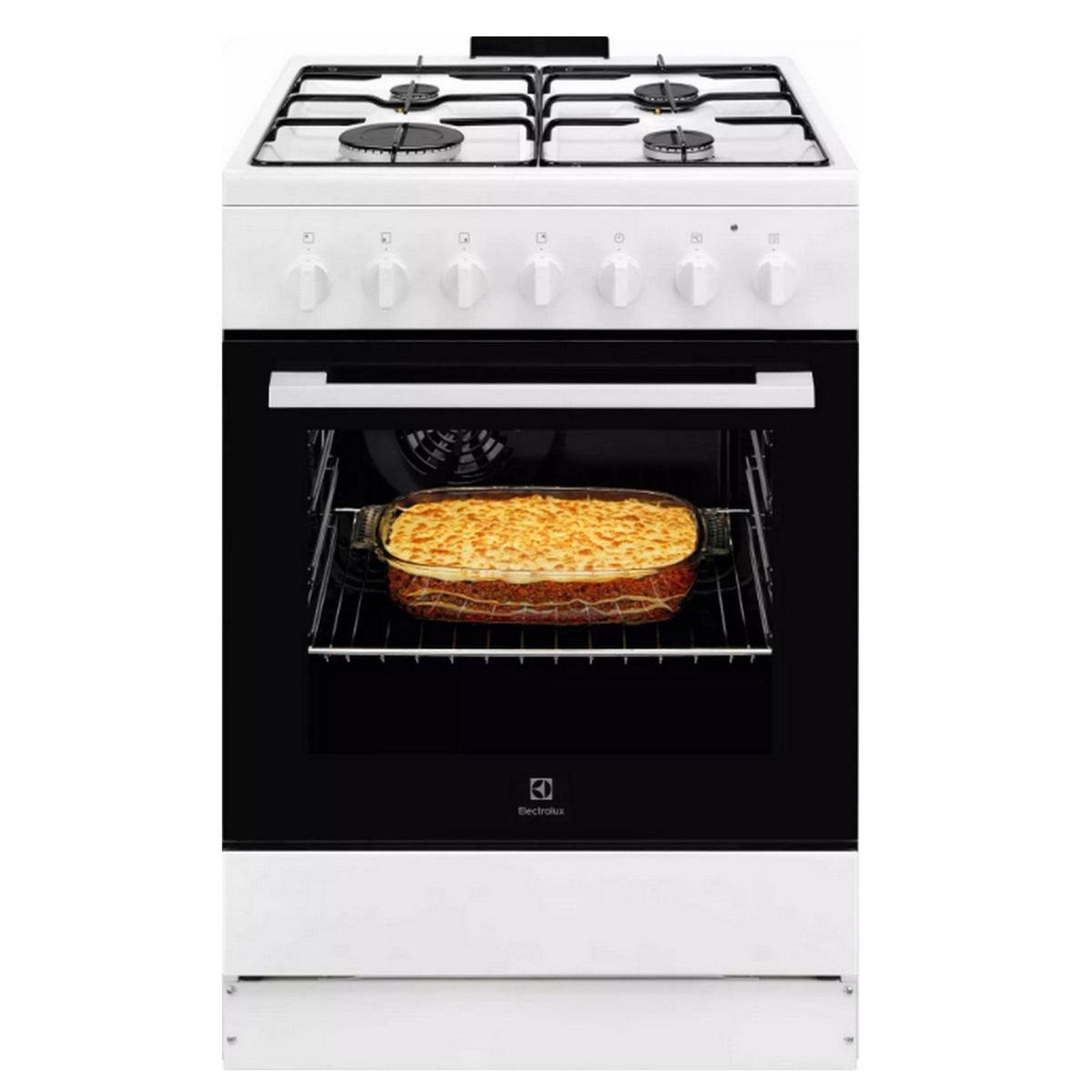 ELECTROLUX Cuisinière gaz 57l 4 foyers blanc - lkk620010w
