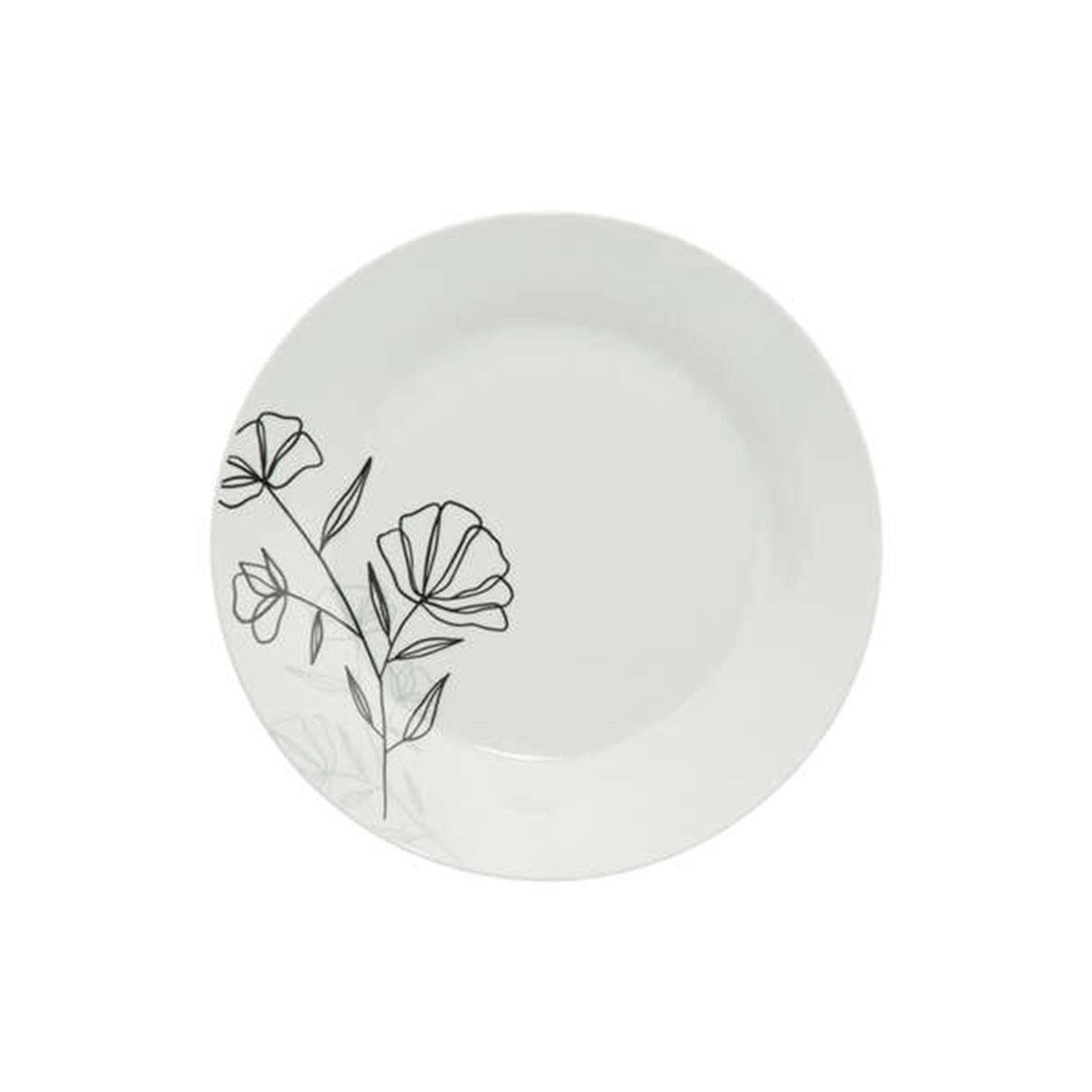 Voir la diapositive 1 : SECRET DE GOURMET Lot de 6 assiettes plates  azalée  27cm blanc