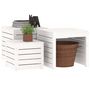Voir la diapositive 4 : VIDAXL Ensemble de boîtes de jardin 3 pcs blanc bois de pin massif