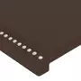 VIDAXL Tete de lit avec oreilles Marron 147x16x118/128 cm Similicuir