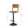 Voir la diapositive 4 : Rendez vous déco Lot de 2 chaises de bar réglables 60/80 cm en bois foncé-Clem