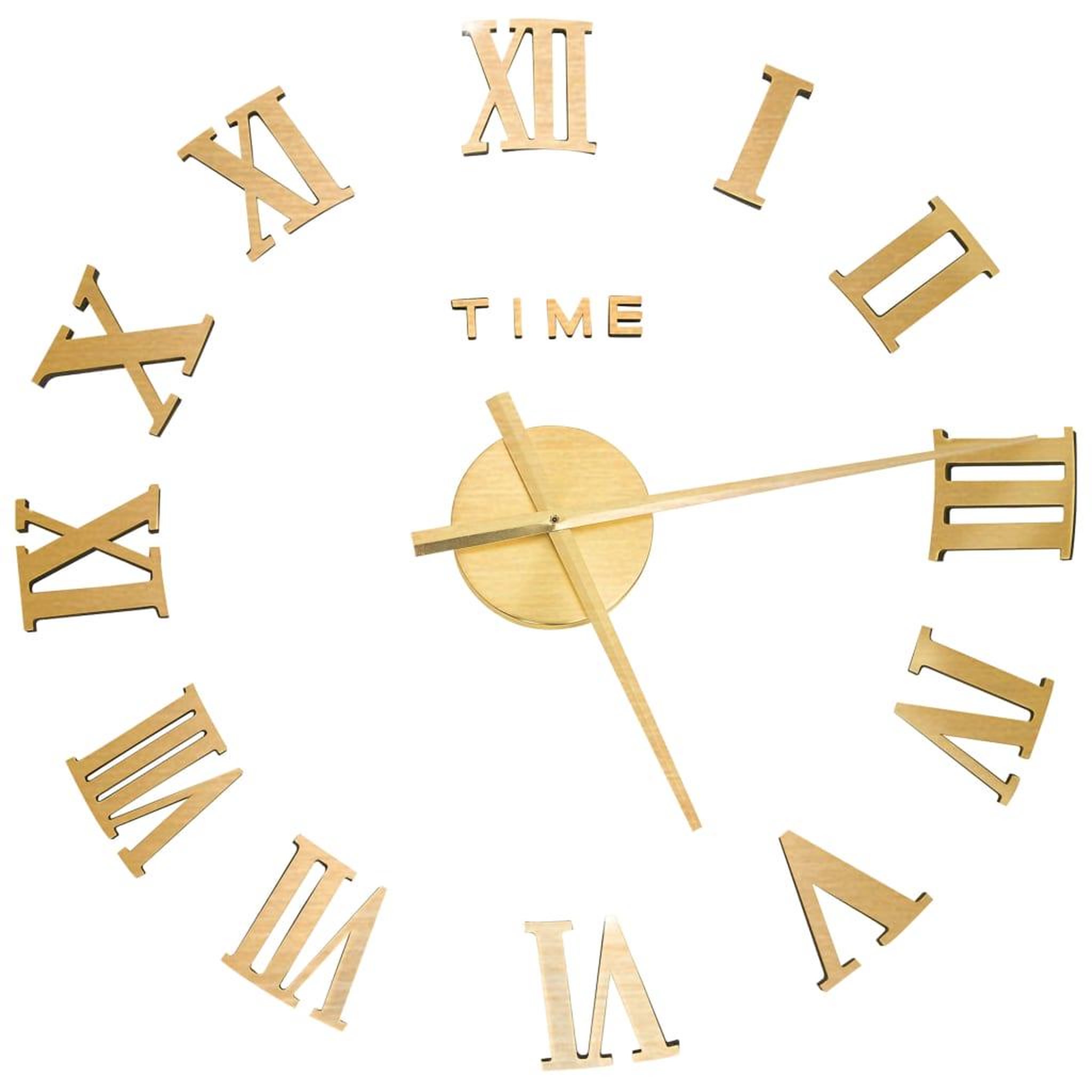 Voir la diapositive 2 : VIDAXL Horloge murale 3D Design moderne Dore 100 cm XXL