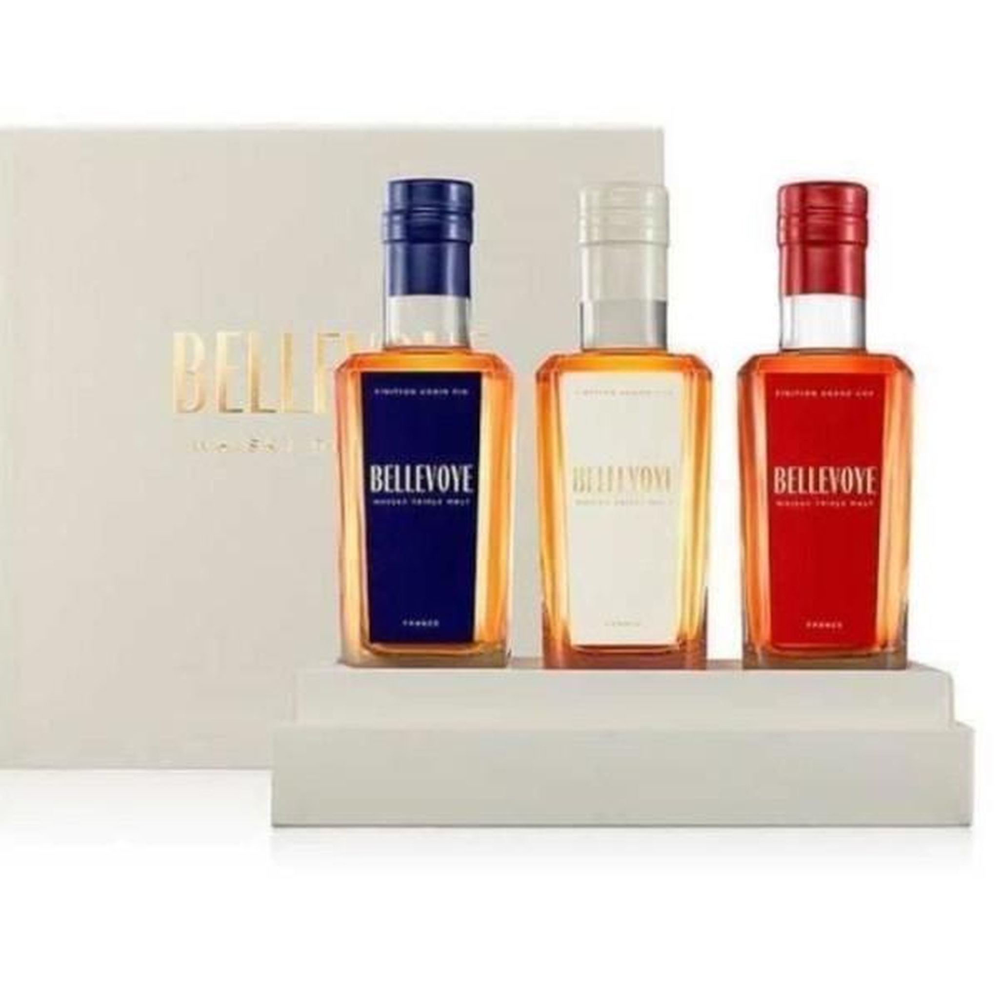 N/A Bellevoye - whisky - origine : france - coffret tricolore découverte bleu, blanc rouge - 3 * 20 cl