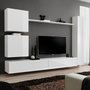 Voir la diapositive 1 : Paris Prix Meuble TV Mural Design  Switch VIII  280cm Blanc
