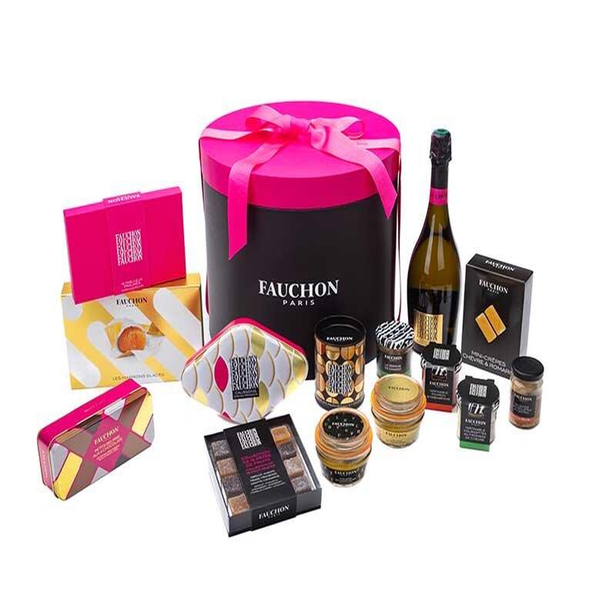 Voir la diapositive 2 : Smartbox Boîte chapeau chic fauchon : produits gourmets salés et sucrés livrés à domicile - coffret cadeau gastronomie
