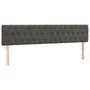 Voir la diapositive 2 : VIDAXL Tetes de lit 2 pcs Gris fonce 100x7x78/88 cm Velours