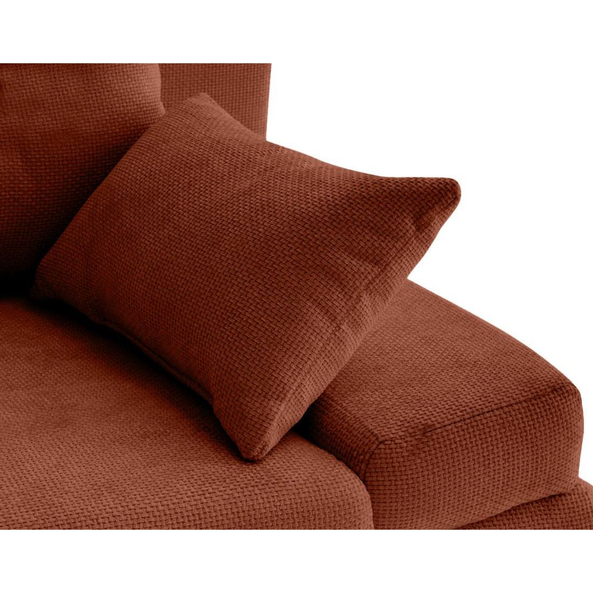 BEST MOBILIER Larson - canapé droit 3 places convertible avec coffre en velours texturé